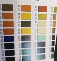Color system of aluminum sections